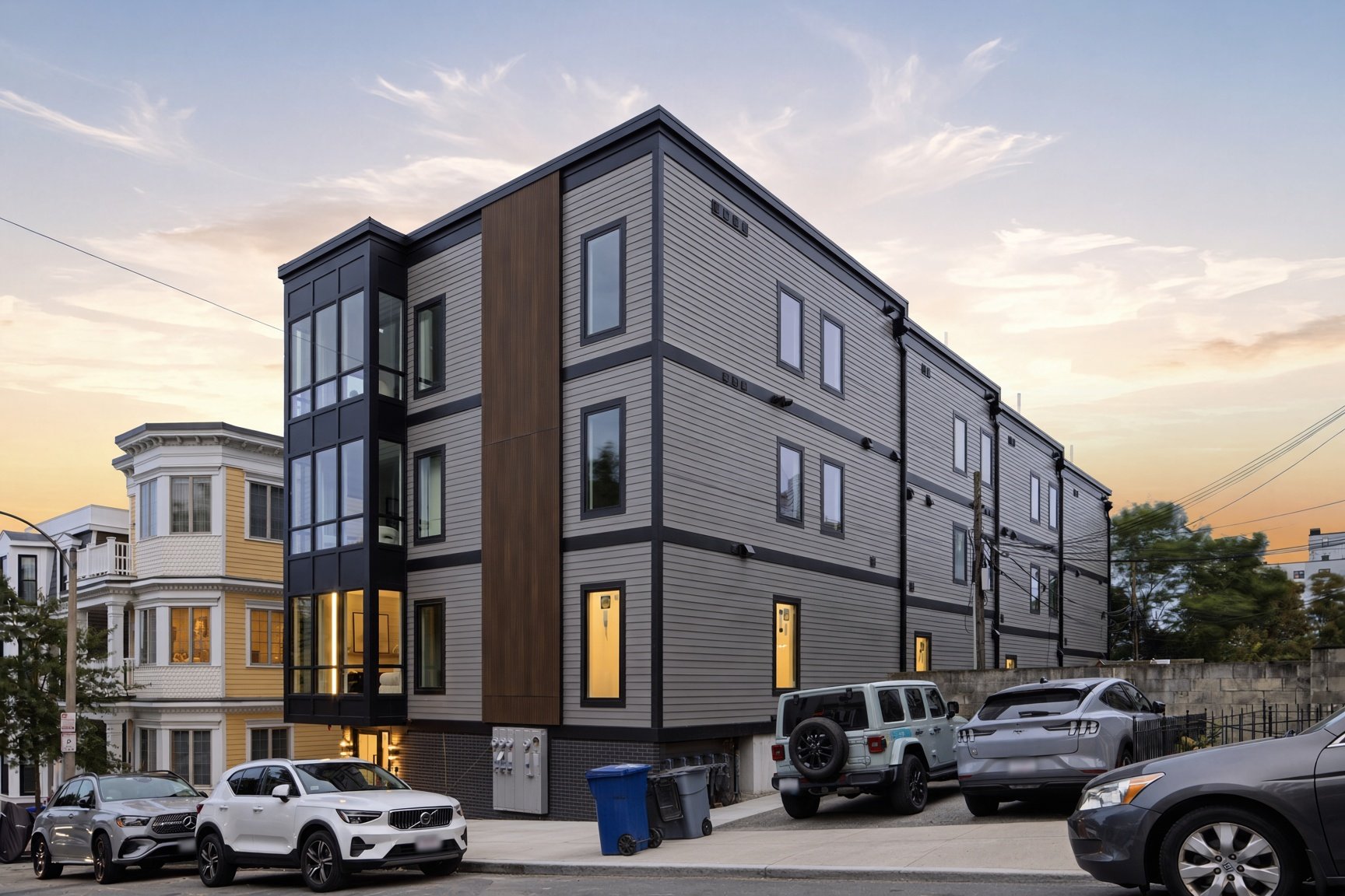 South Boston new-construction townhomes at 421 East Sixth Street on Telegraph Hill